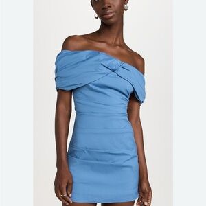 SIR. Blue Off-Shoulder Dress